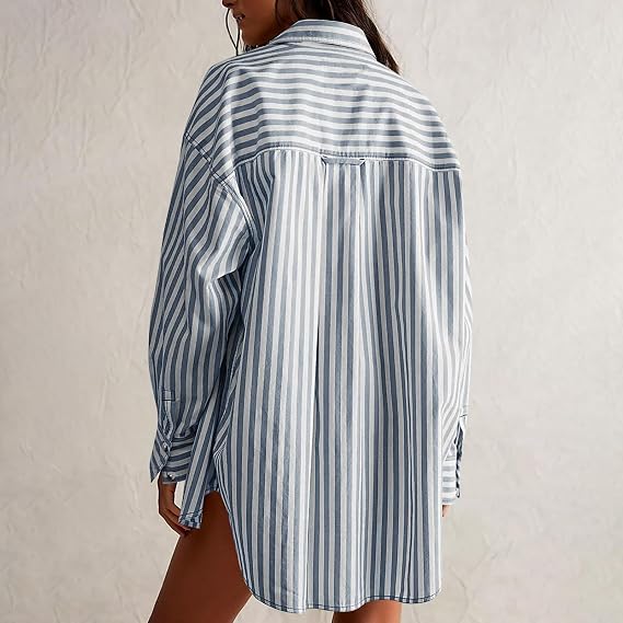 Women's Oversized Striped Shirt