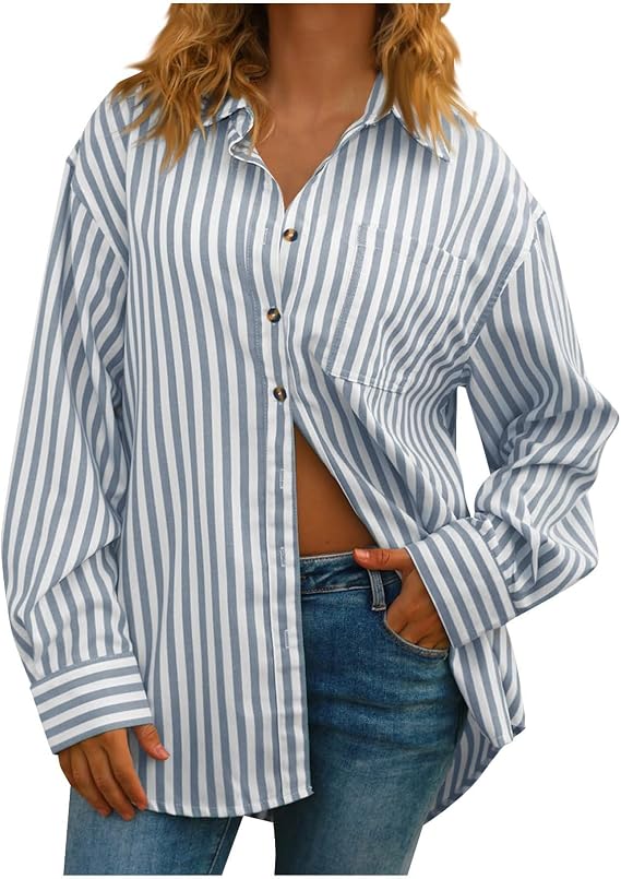 Women's Oversized Striped Shirt