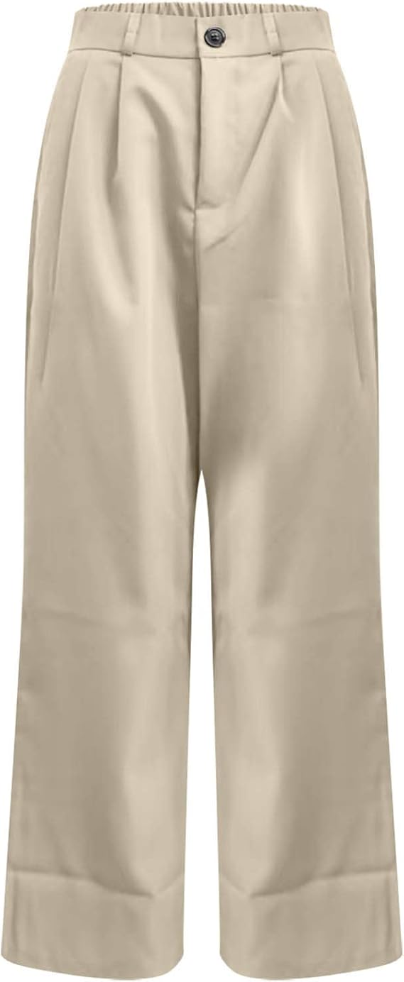 Women Casual High Waisted Wide Leg Pants