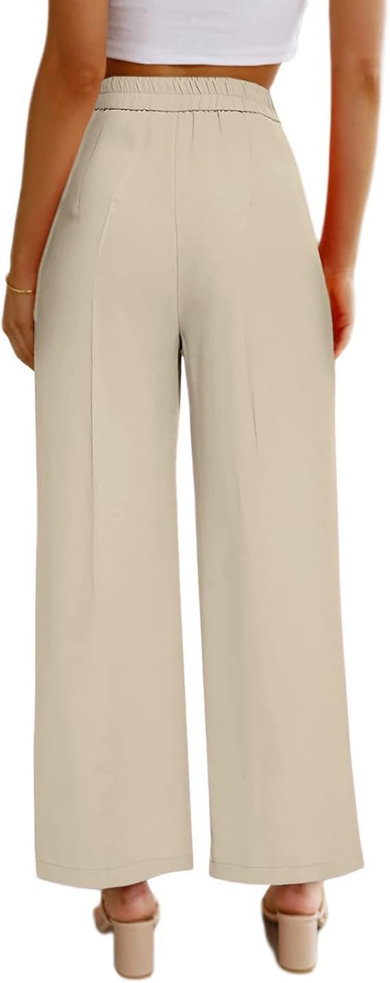 Women Casual High Waisted Wide Leg Pants