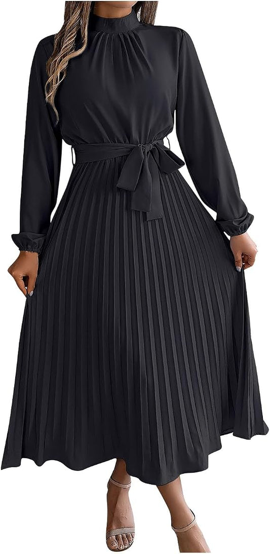 NaRHbrg Women's Pleated Maxi Dress