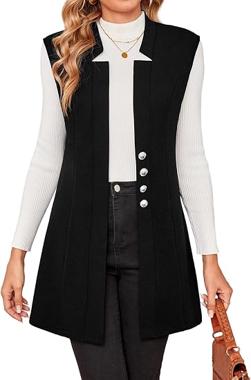 Women's Sleeveless Long Vest
