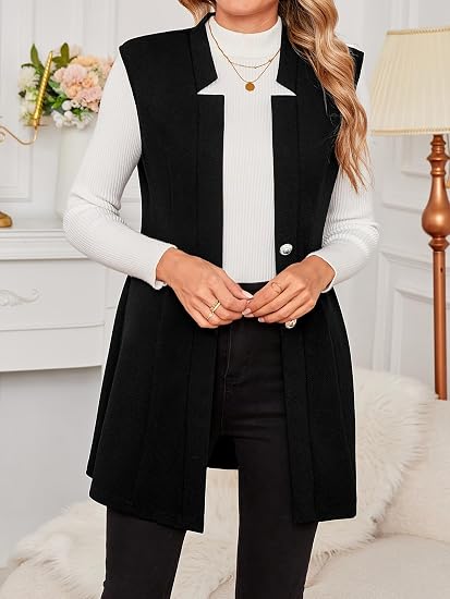 Women's Sleeveless Long Vest